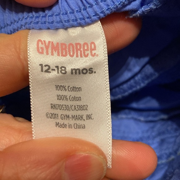 Girl’s Size 12-18 Months Ruffle Bummies Bundle of 2: Blue/Green & Navy Polkadot - Picture 4 of 7